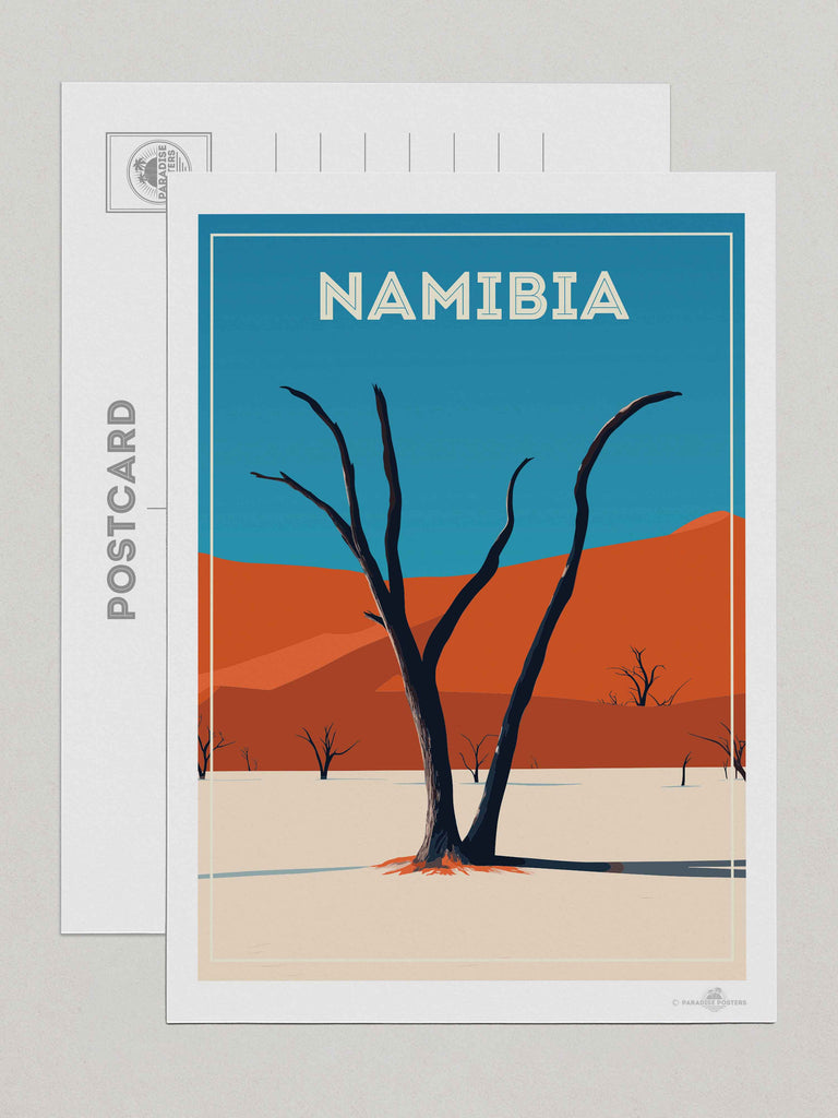 Namibia Travel Poster Print Postcard (A5 148 x 210mm) Africa