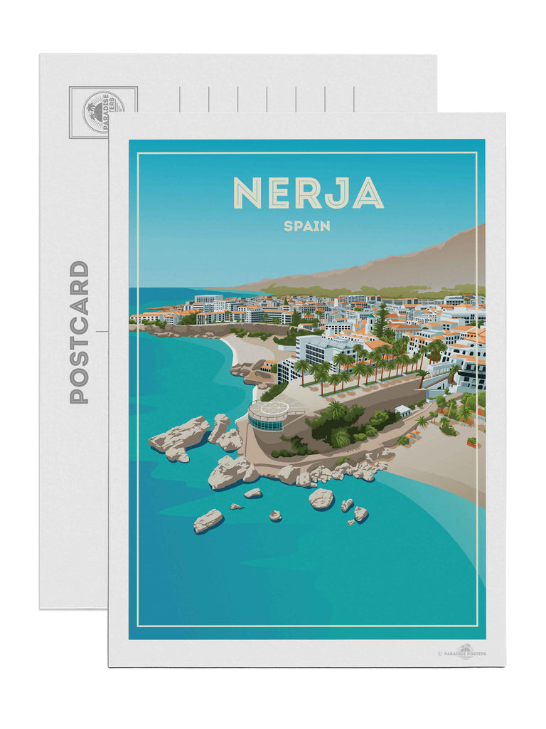 Nerja Spanien Reiseposter Druck Postkarte (A5 148 x 210 mm) Europa neu Spanien
