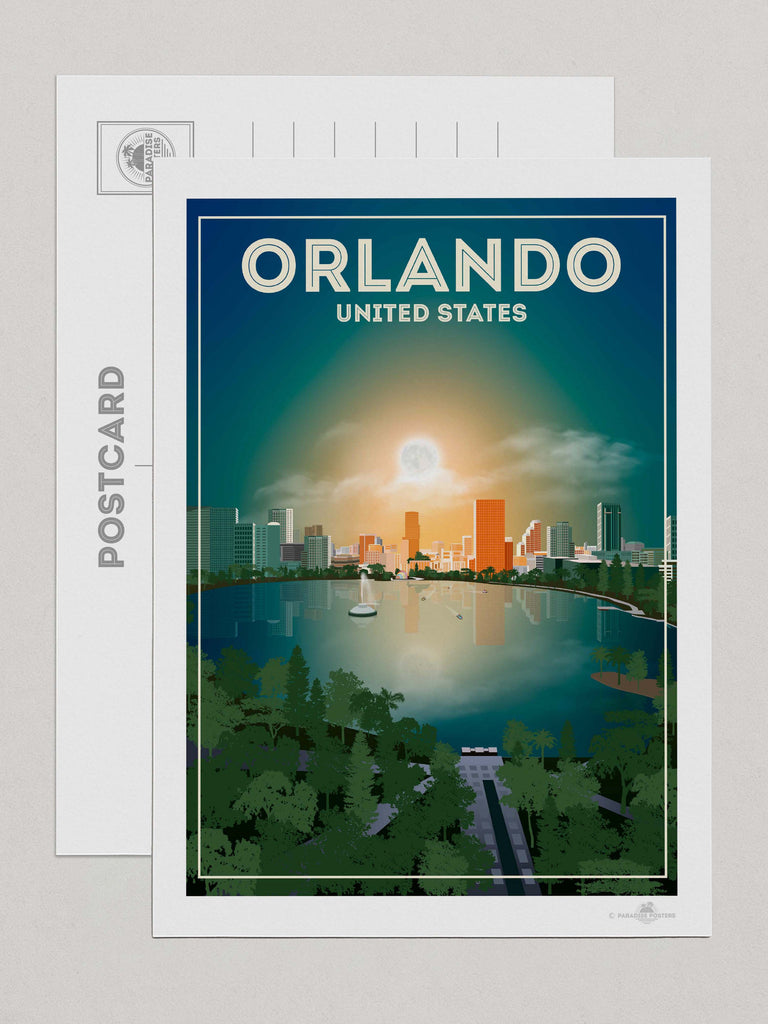 Orlando Florida Travel Poster Print Postcard (A5 148 x 210mm) America Florida north america Orlando United States