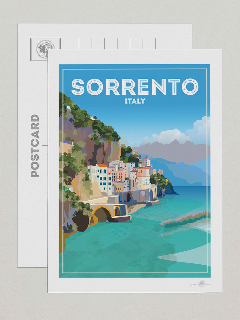 Sorrento Italy Travel Poster Print Postcard (A5 148 x 210mm) Europe hello Italy