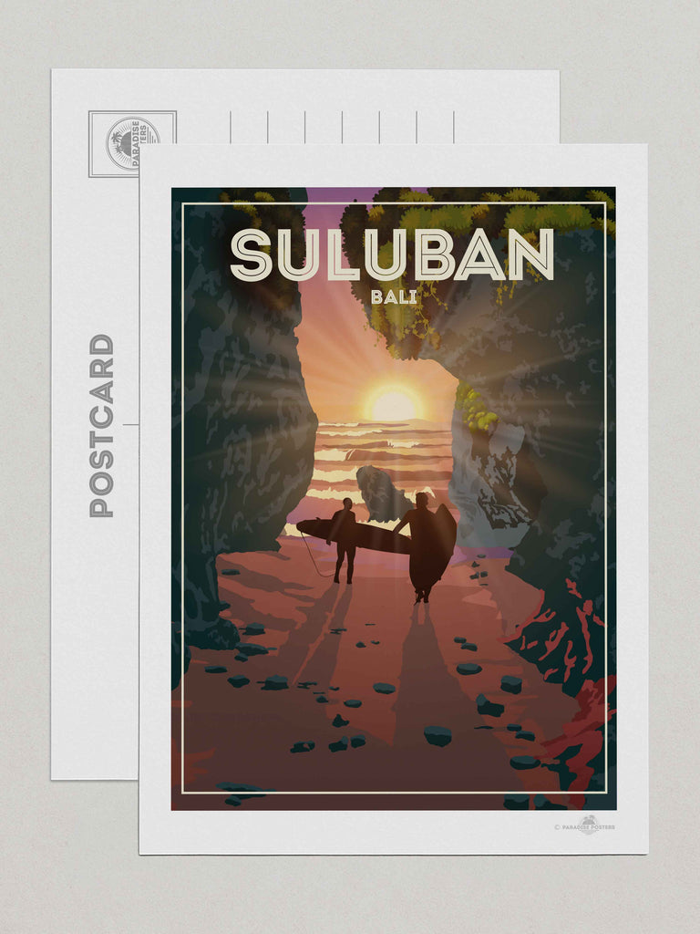 Suluban Bali Travel Poster Print Postcard (A5 148 x 210mm) Asia Bali Suluban
