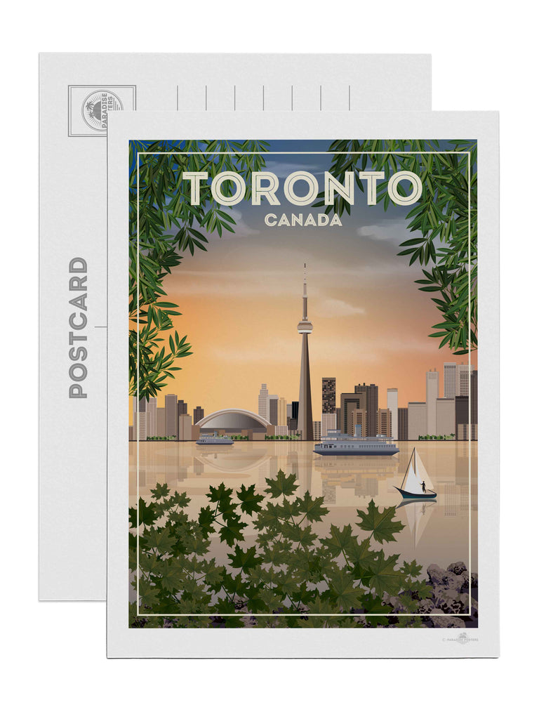 Toronto Canada Travel Poster Print Postcard (A5 148 x 210mm) Canada north america Toronto