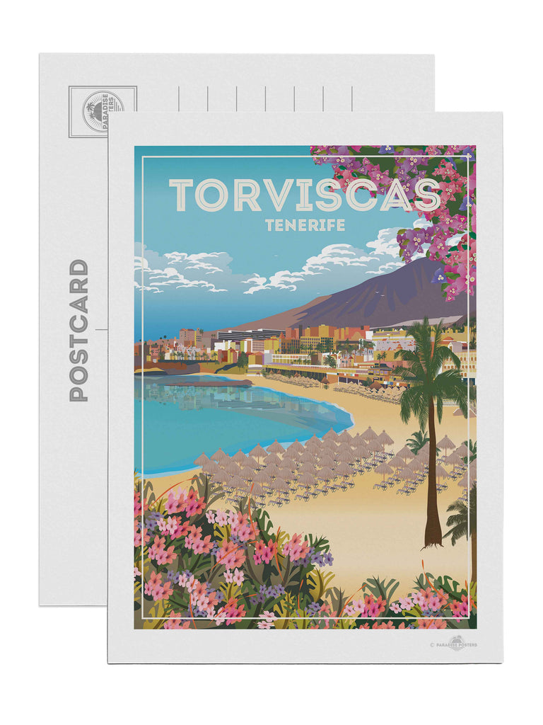 Torviscas Tenerife Travel Poster Print Postcard (A5 148 x 210mm) Canary Islands Tenerife Torviscas