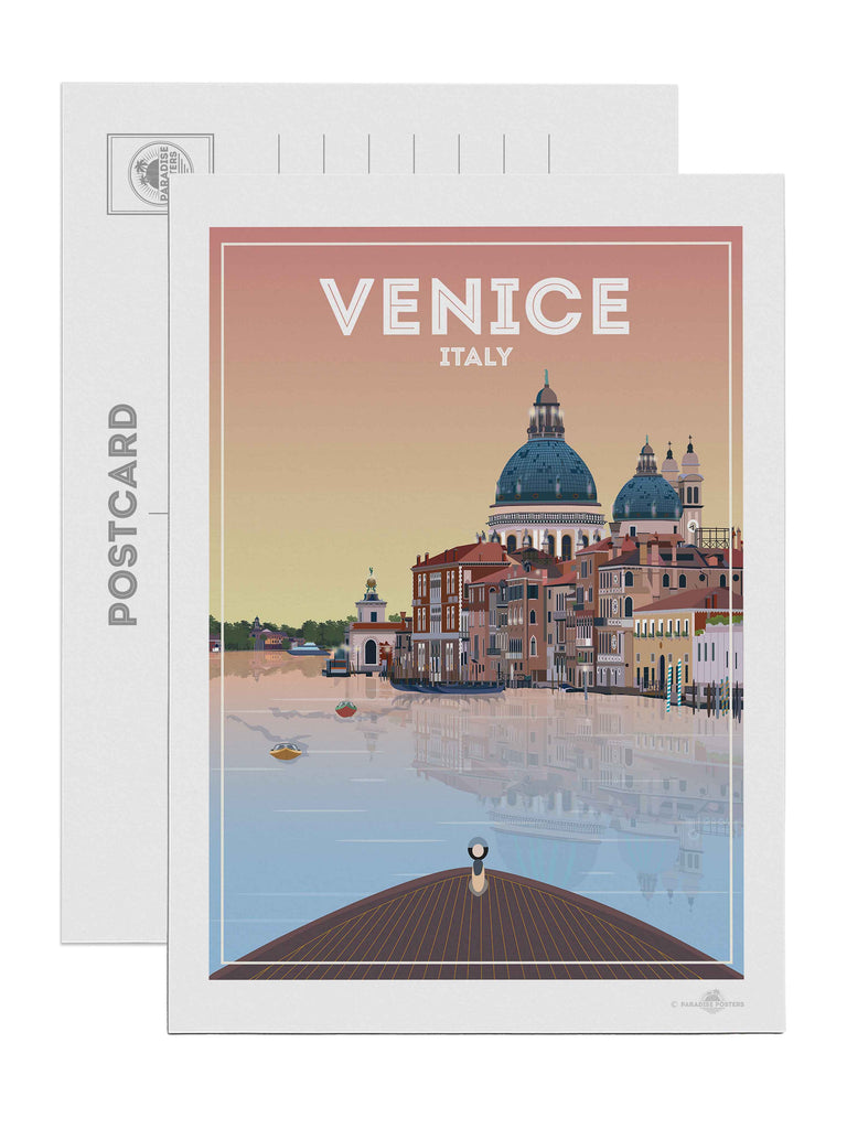 Venice Italy Travel Poster Print Postcard (A5 148 x 210mm) Europe Italy Venice