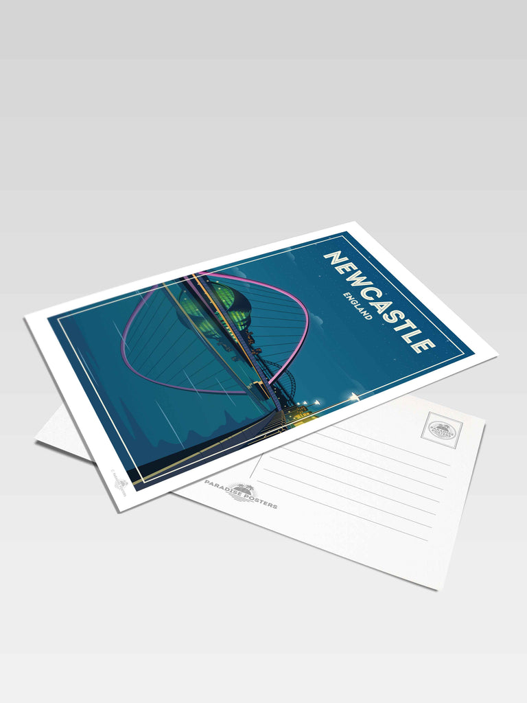 Newcastle England Travel Poster Print Postcard (A5 148 x 210mm) England Europe new United Kingdom