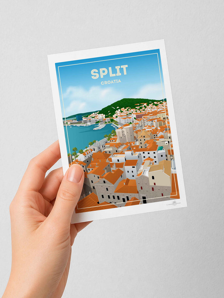 Split Croatia Travel Poster Print – Paradise Posters