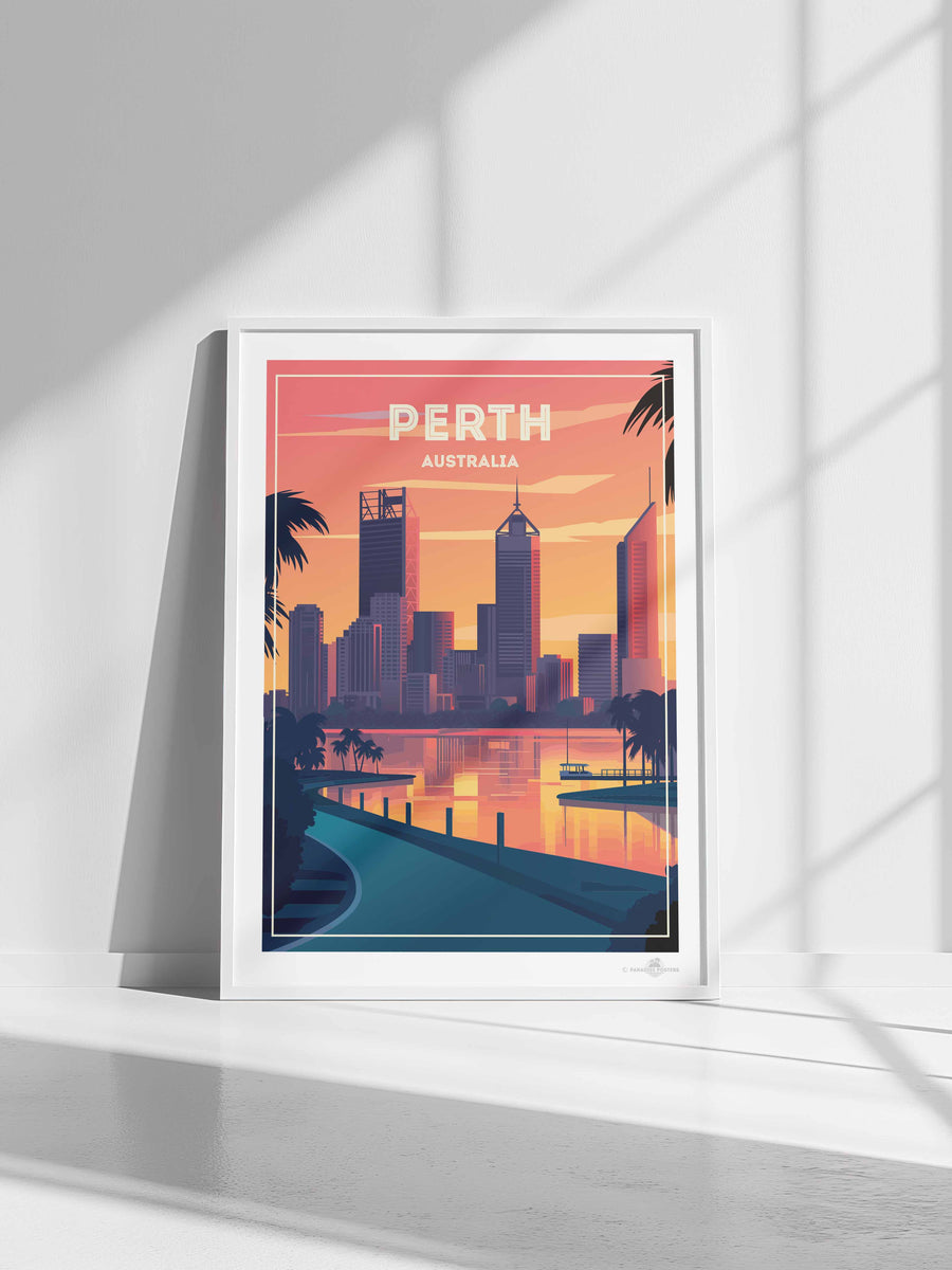 Perth Australia Travel Poster Print – Paradise Posters