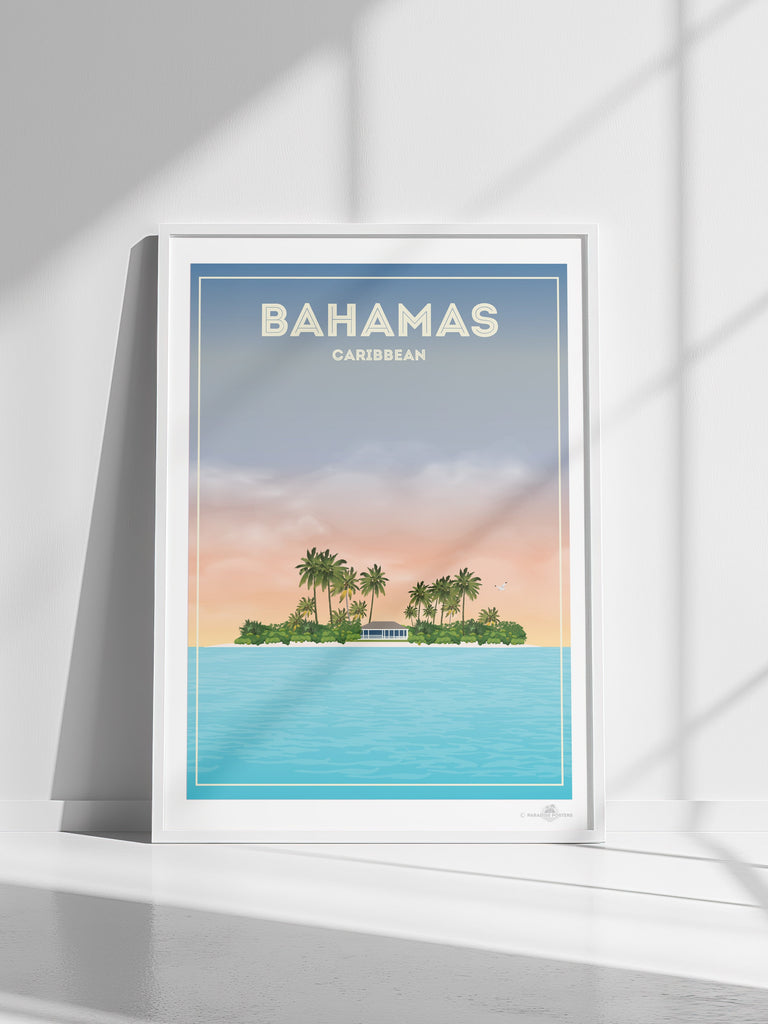 Bahamas Caribbean Travel Poster Print Island