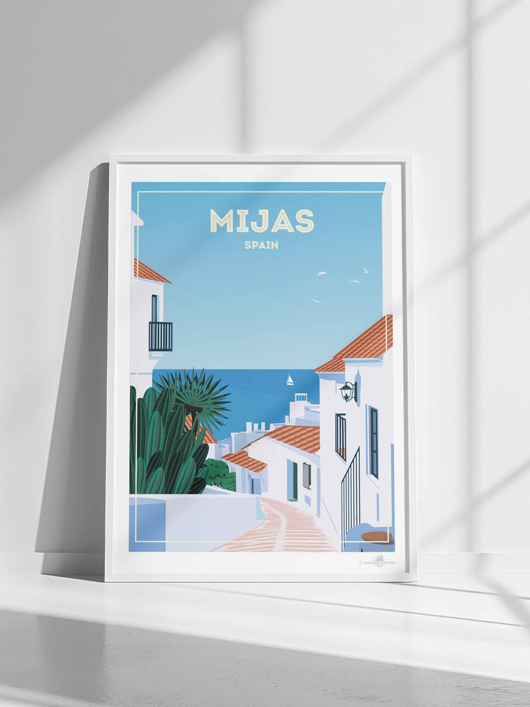 Affiche de voyage de Mijas, Espagne