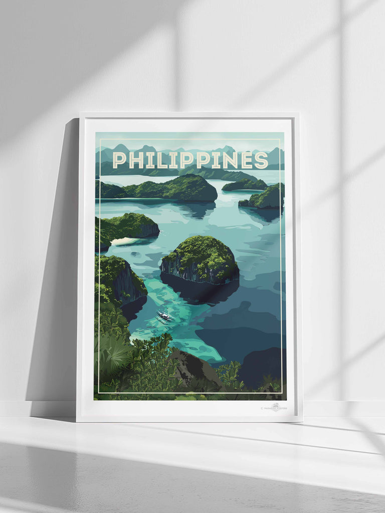 Póster de viaje de Filipinas a Asia