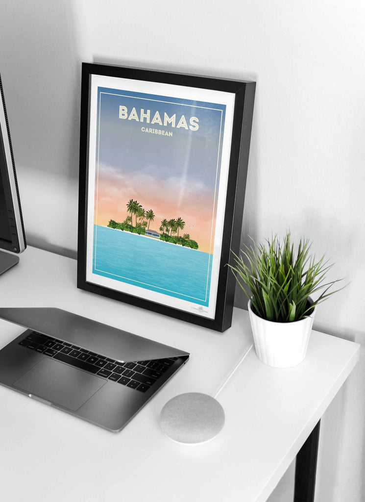 Bahamas Caribbean Travel Poster Print Island