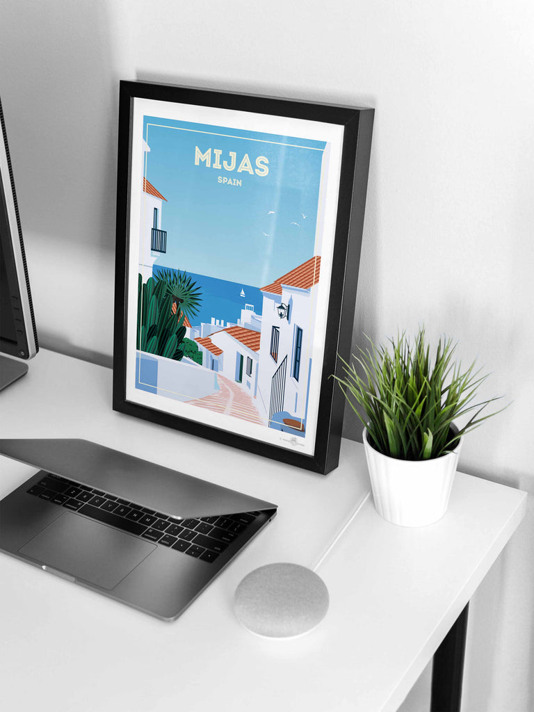 Affiche de voyage de Mijas, Espagne
