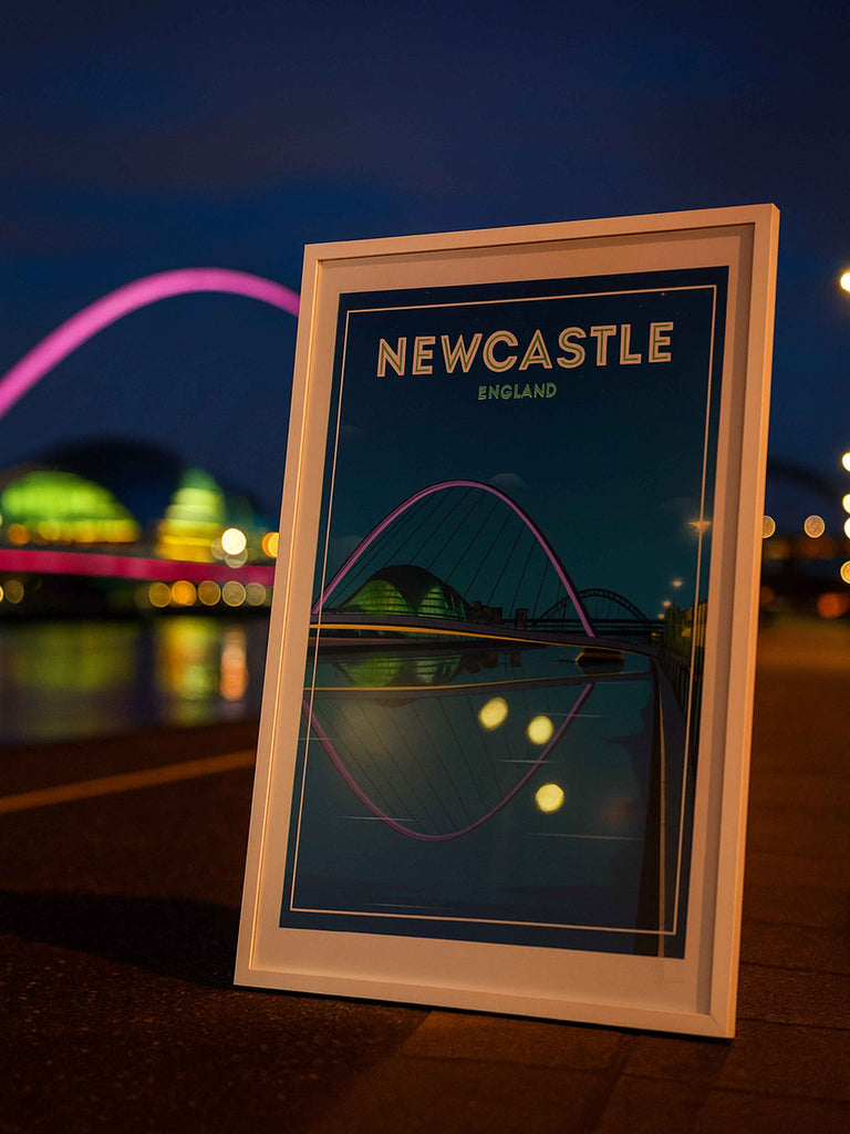 Newcastle England Travel Poster Print England Europe new United Kingdom