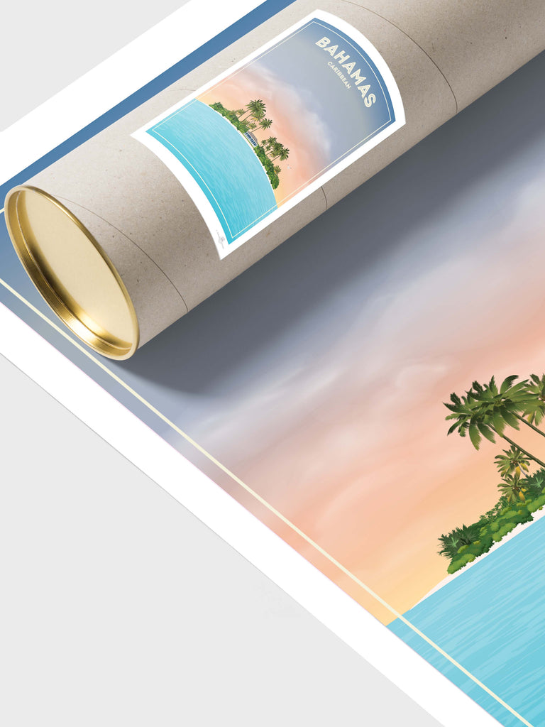 Bahamas Caribbean Travel Poster Print Island