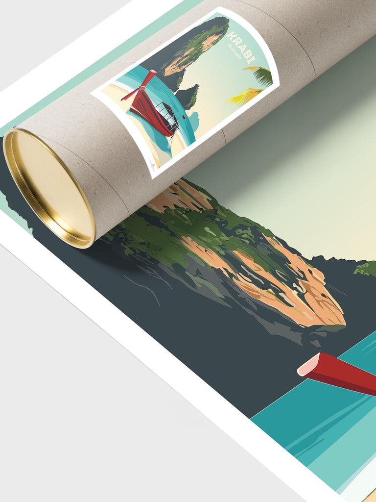 Krabi Thailand Travel Poster Print Thailand