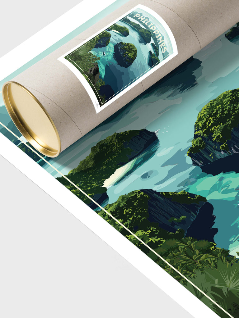 Póster de viaje de Filipinas a Asia