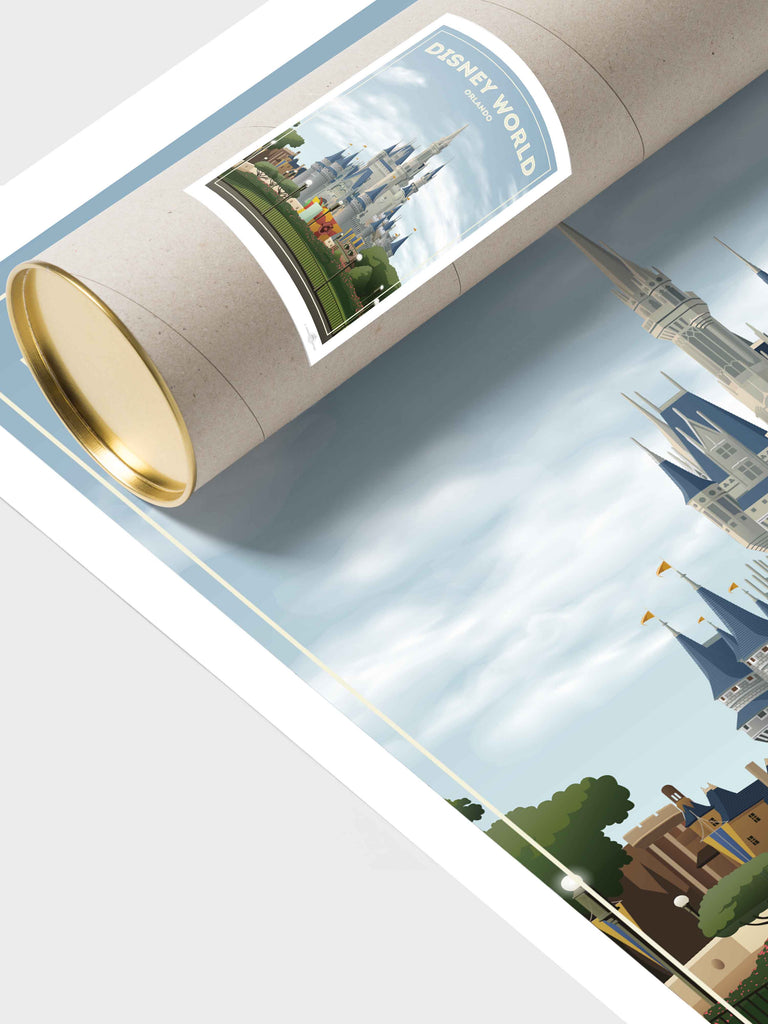 Disney World Orlando Travel Poster Print architecture bedroom-wall-art birthday-present bougainvillea british-brand castle-art classic-design coastal disney-world-poster fairytale-art family-room-decor flowers framed gift-for-travelers hillside houses housewarming-gift mediterranean mojacar mountains muted-colours new nostalgic-poster office-wall-art orlando-art pink premium-print rooftops scenic sky sunlight theme-park-art town travel-memories travel-poster vacation-poster village wedding-gift white