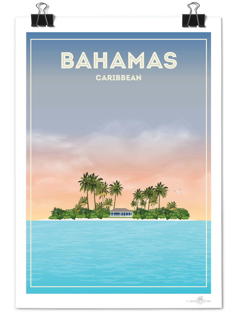 Bahamas Caribbean Travel Poster Print Island