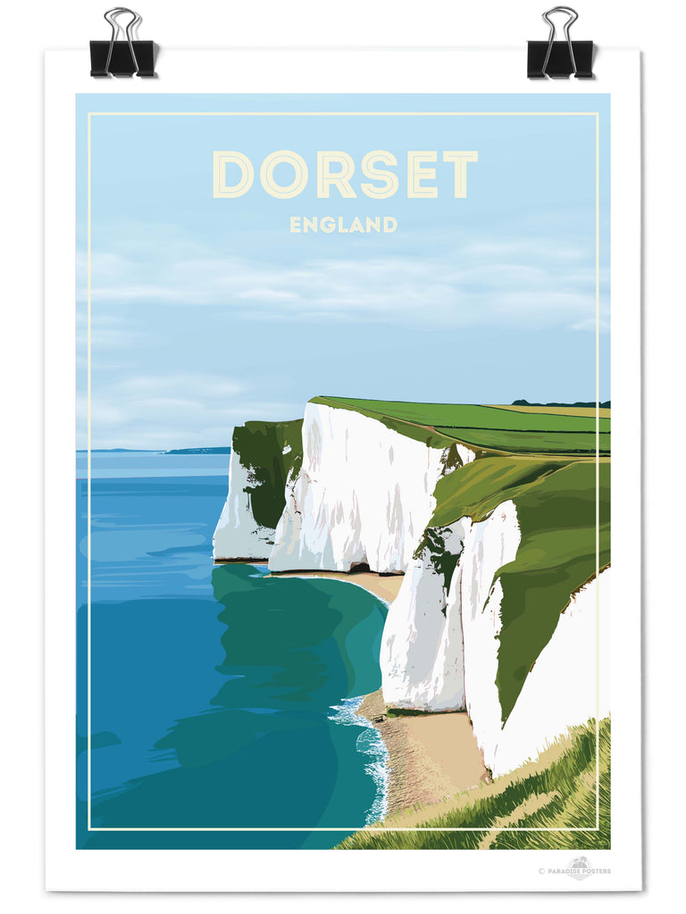 Dorset England Travel Poster Print England Europe