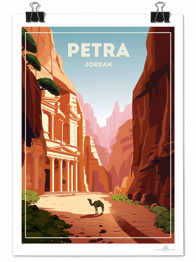 Petra Jordanien Reise Poster Druck Naher Osten