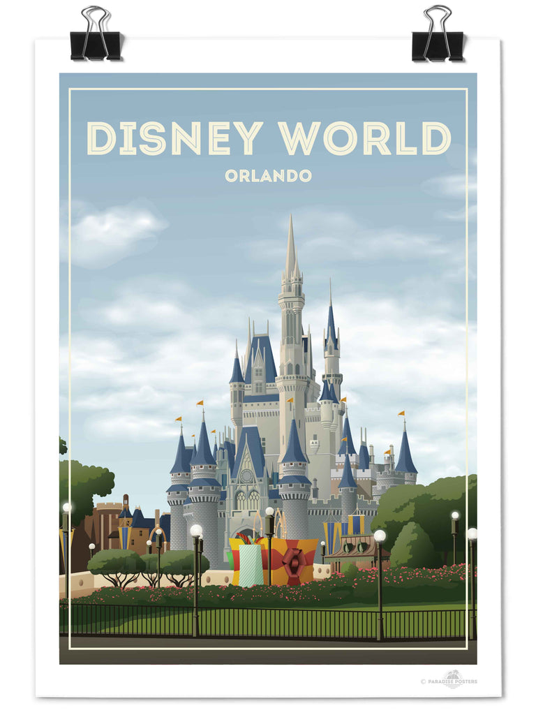 Disney World Orlando Travel Poster Print architecture bedroom-wall-art birthday-present bougainvillea british-brand castle-art classic-design coastal disney-world-poster fairytale-art family-room-decor flowers framed gift-for-travelers hillside houses housewarming-gift mediterranean mojacar mountains muted-colours new nostalgic-poster office-wall-art orlando-art pink premium-print rooftops scenic sky sunlight theme-park-art town travel-memories travel-poster vacation-poster village wedding-gift white