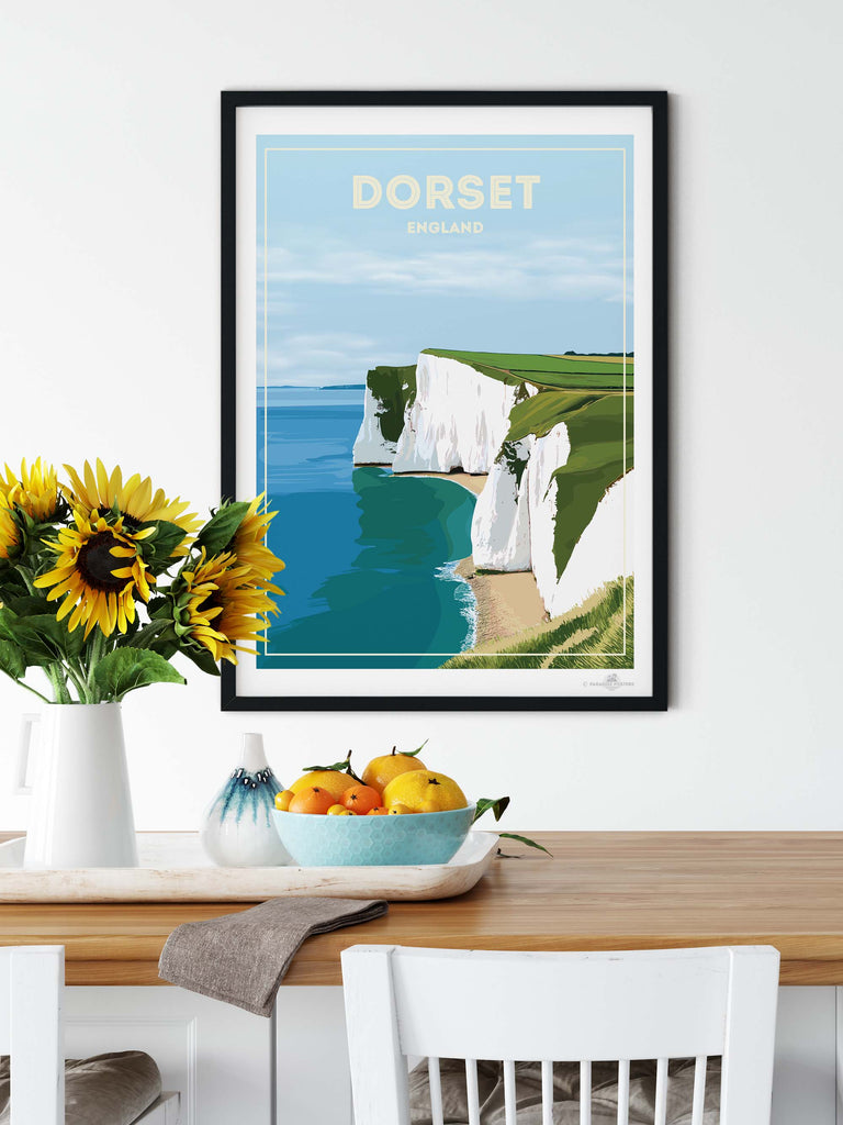 Dorset England Travel Poster Print England Europe