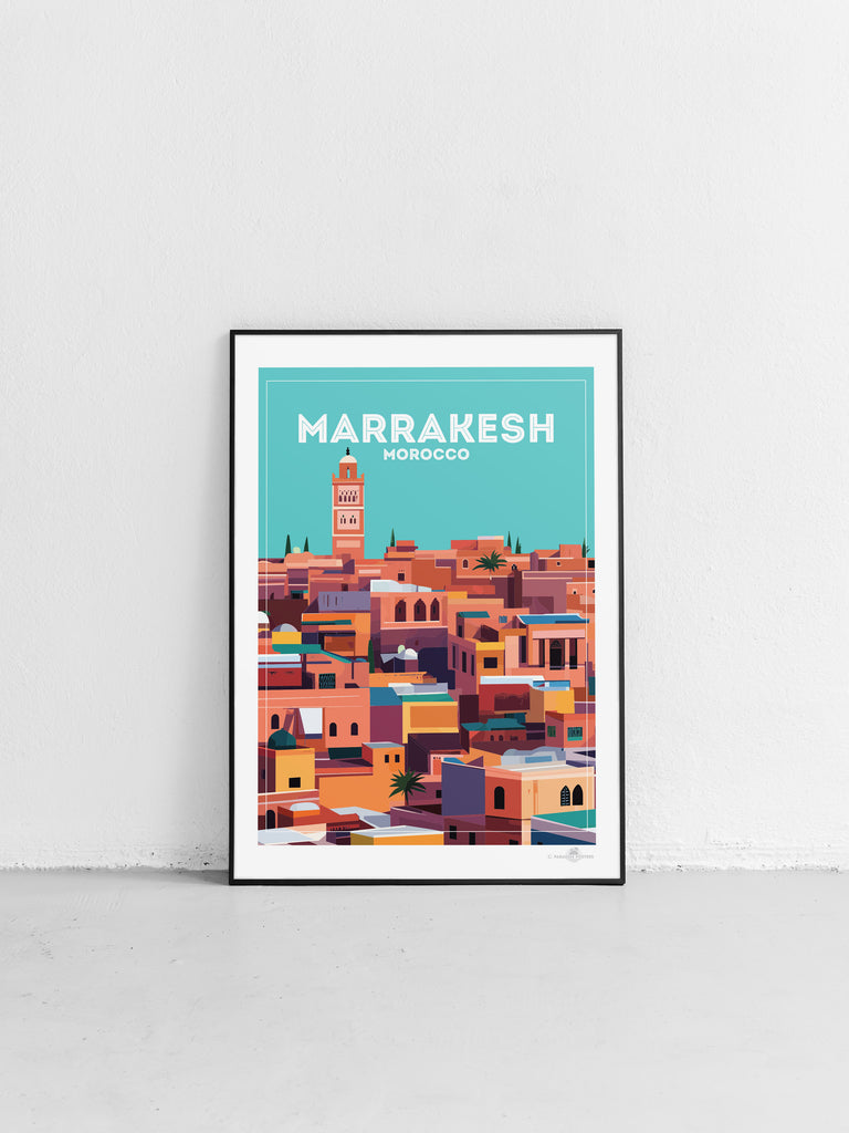 Marrakesh Morocco Poster Print Africa hello morocco