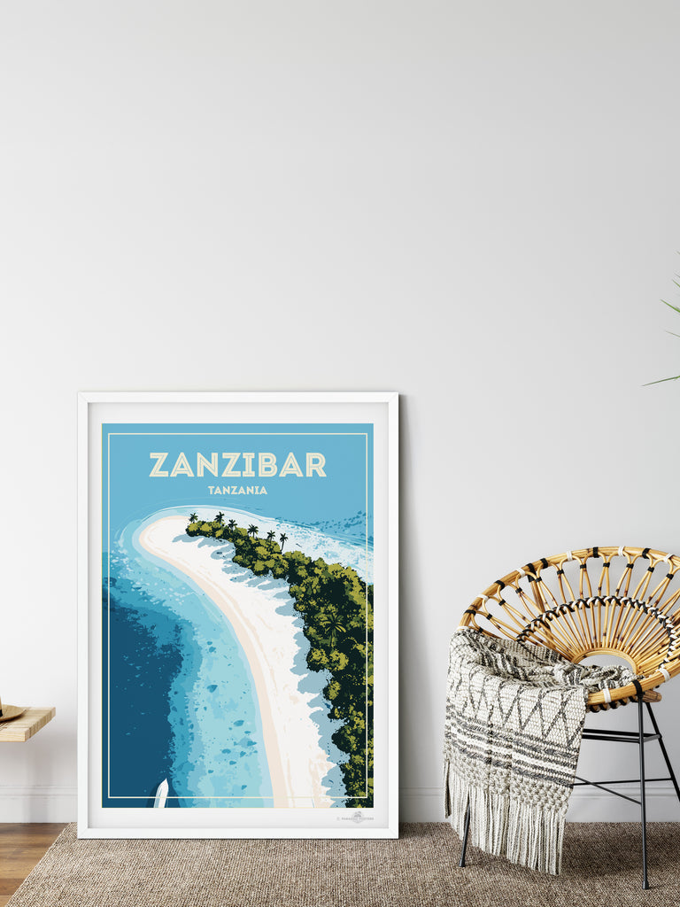 Zanzibar Tanzania Poster Print Africa Island