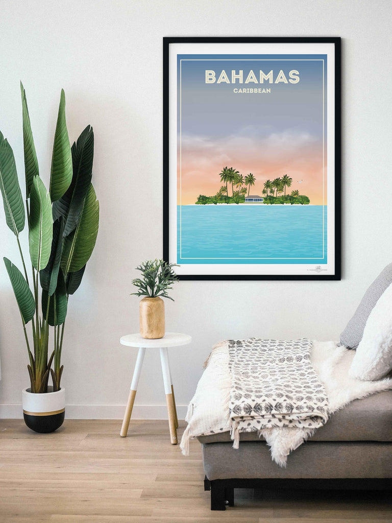 Bahamas Caribbean Travel Poster Print Island