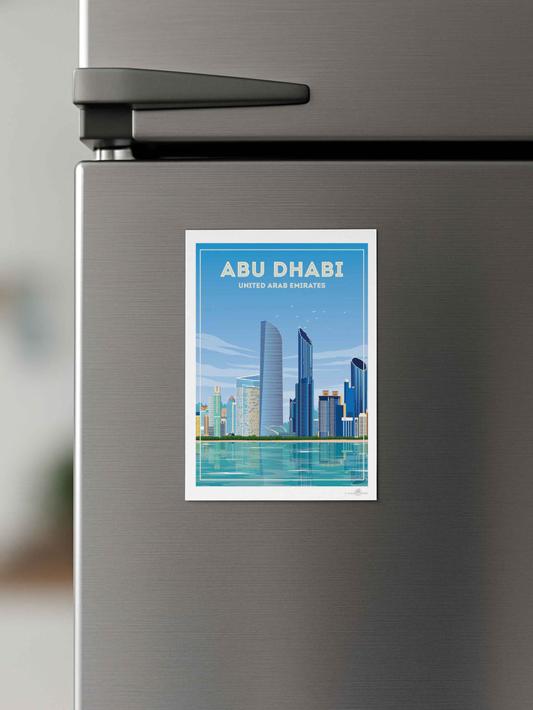Abu Dhabi Travel Poster Print abu dhabi arabian decor handmade print luxury travel Middle East spt-tagged travel poster wall art