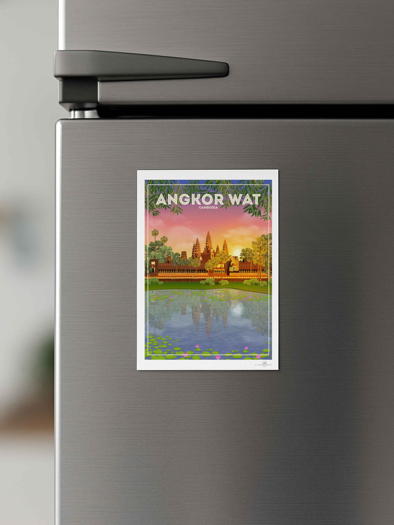 Angkor Wat Cambodia Travel Poster Print Angkor Wat Asia Cambodia