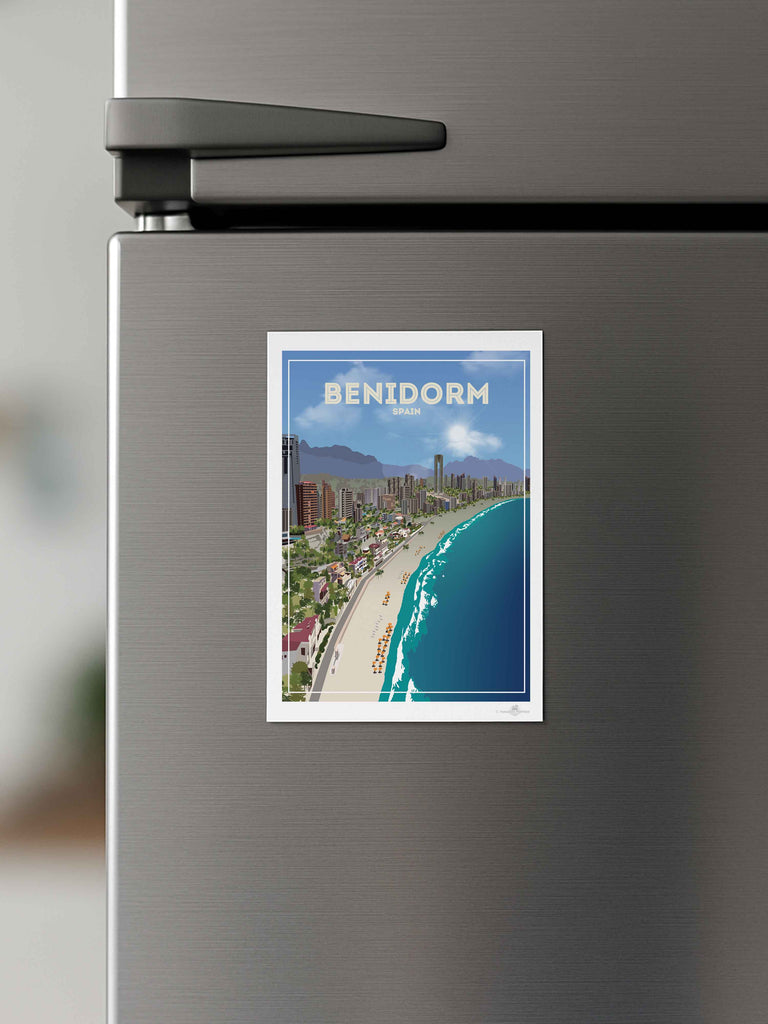 Benidorm Spain Travel Poster Print Benidorm Europe Spain