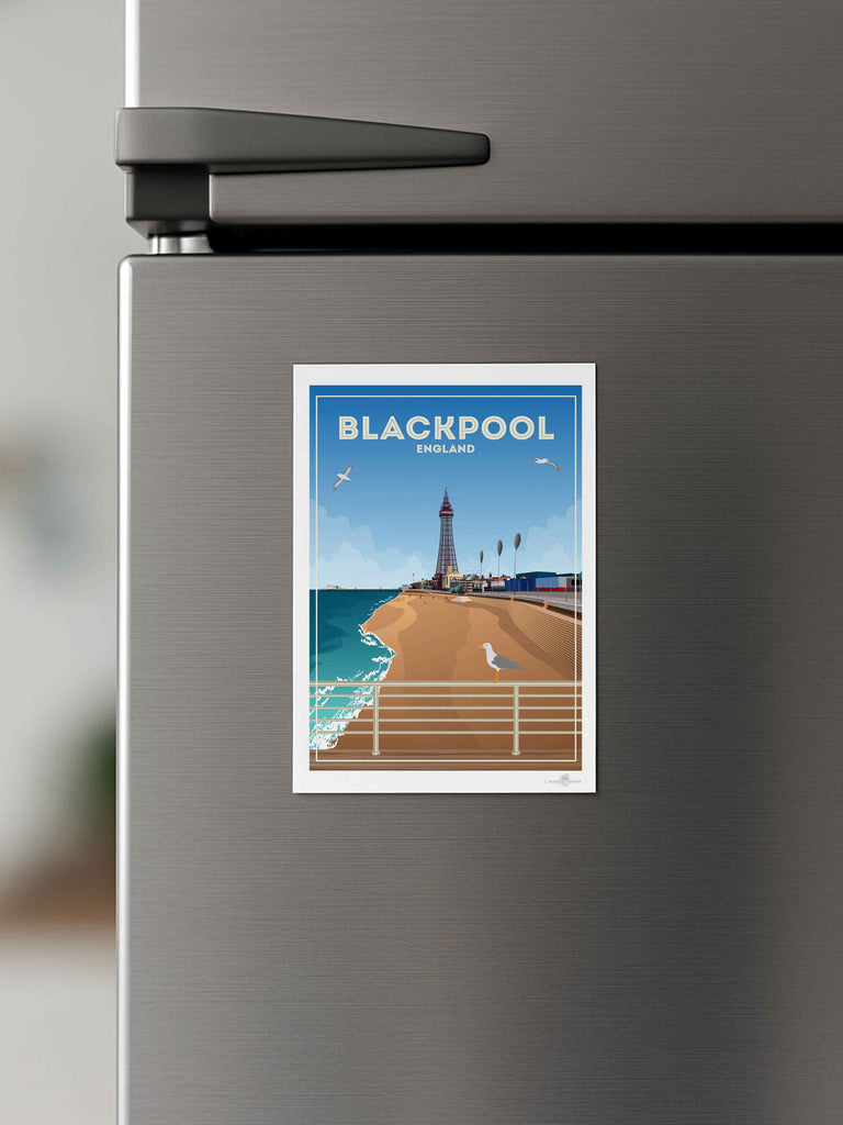 Blackpool England Travel Poster Print Blackpool England Europe United Kingdom