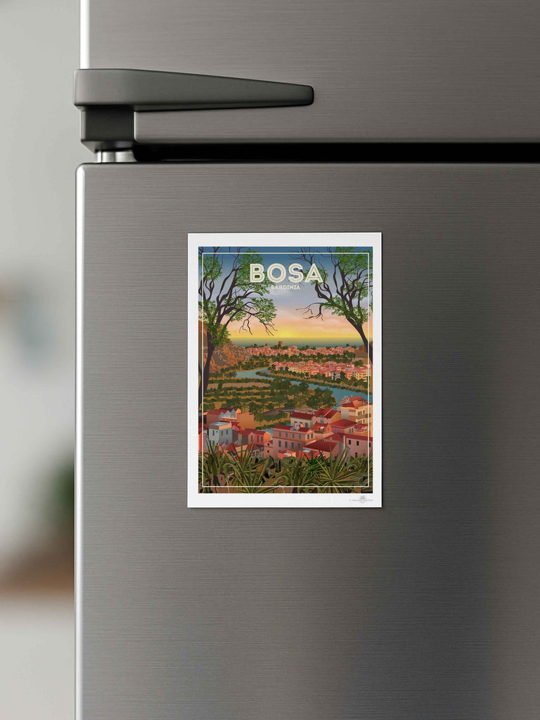 Bosa Sardinia Travel Poster Print Bosa Sardinia