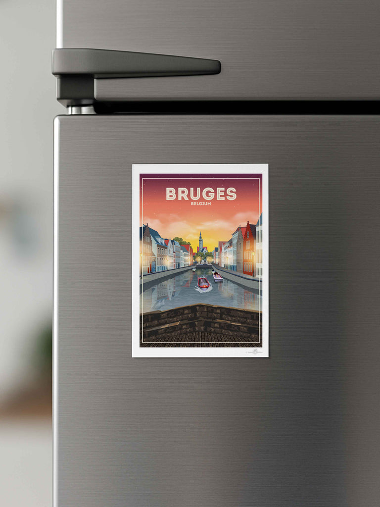 Bruges Belgium Travel Poster Print Belgium Bruges Europe