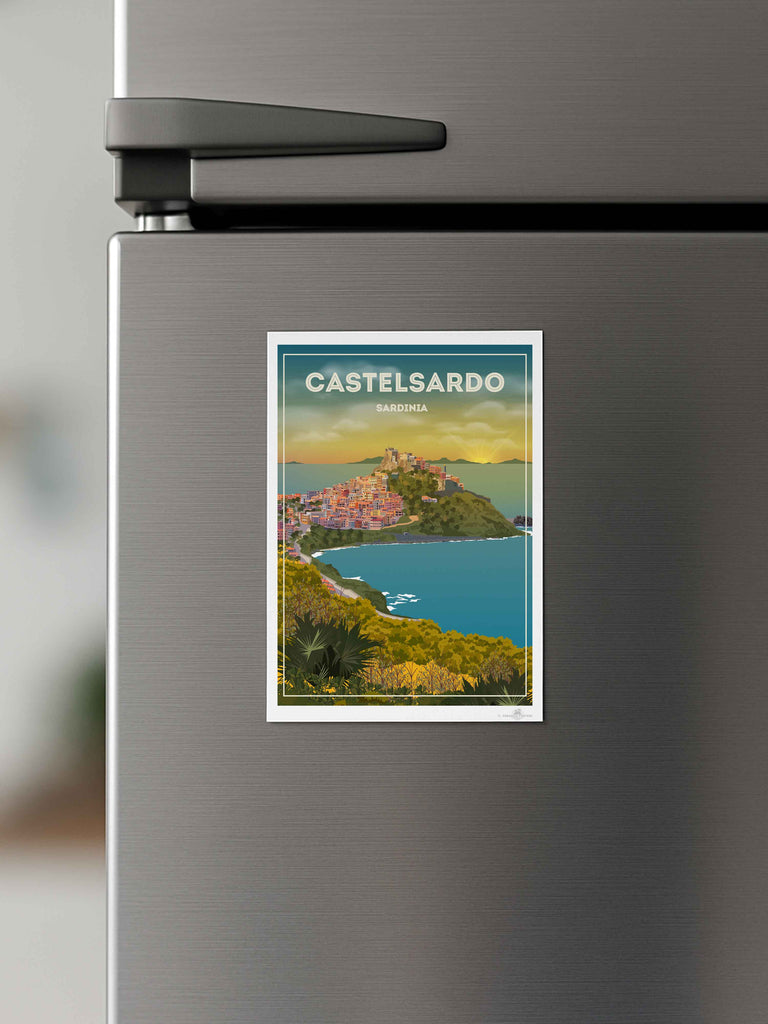 Castelsardo Sardinia Travel Poster Print Sardinia