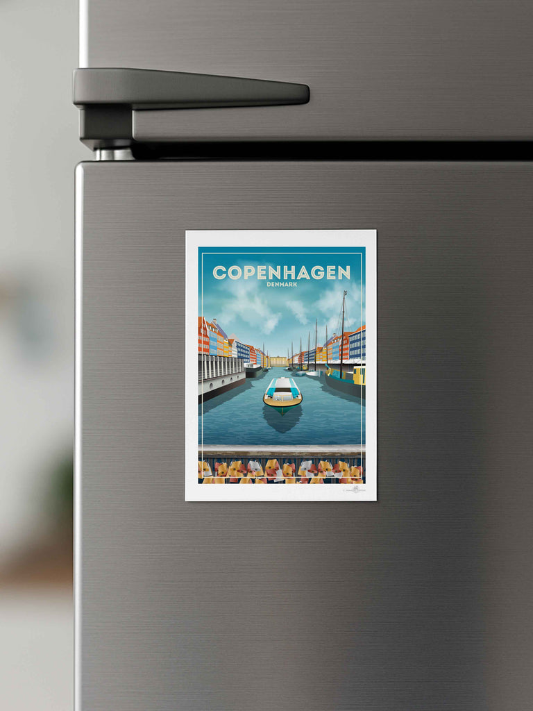 Copenhagen Denmark Travel Poster Print Copenhagen Denmark Europe hello