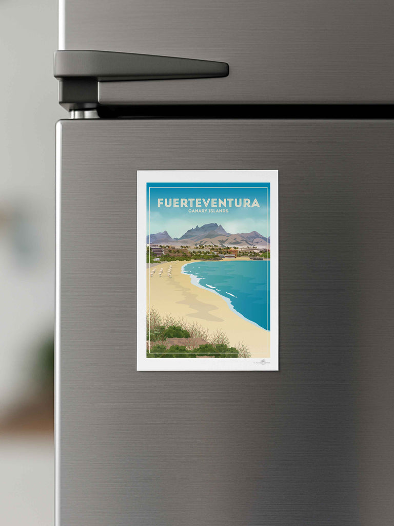Fuerteventura Canary Island Travel Poster Print Canary Islands Fuerteventura