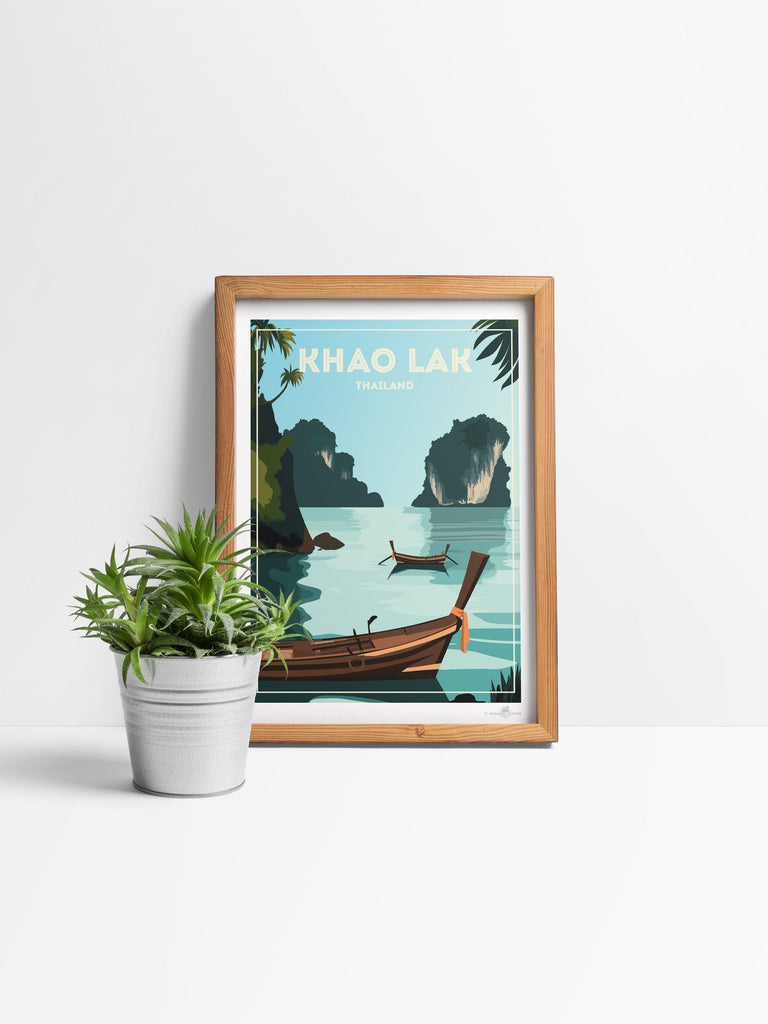 Khao Lak Thailand Travel Poster Print Asia Thailand