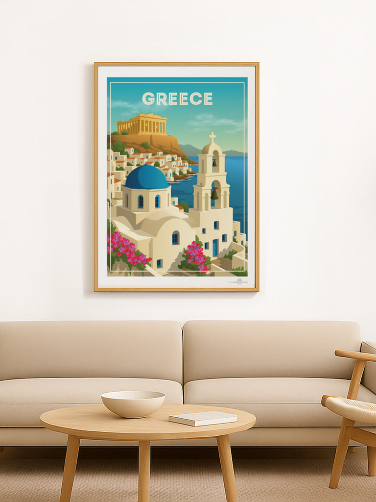 Greece Travel Poster Print Europe Greece new