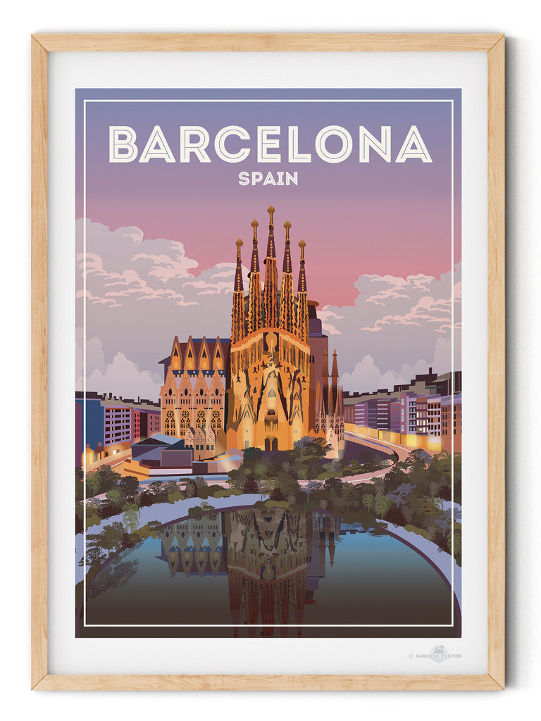 Barcelona Spain poster print - Paradise Posters