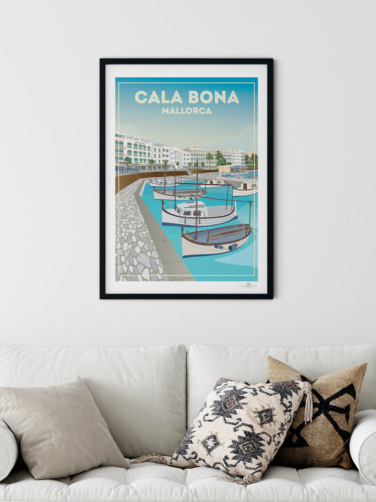 Cala Bona Bay Mallorca poster print - Paradise Posters