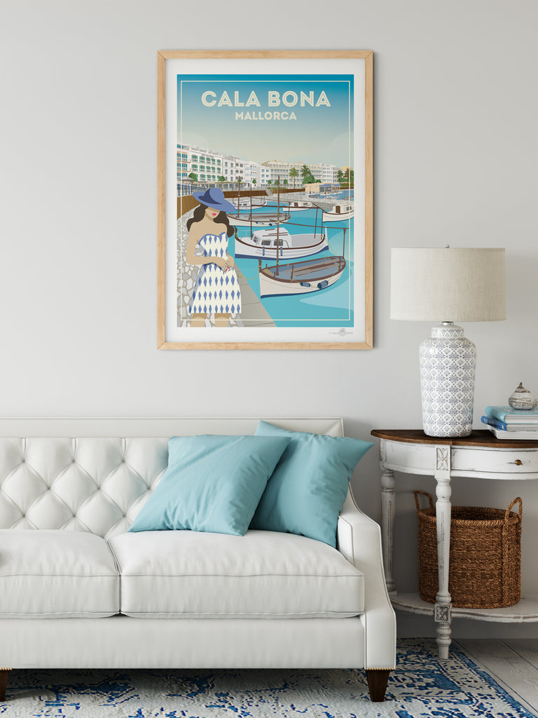 Cala Bona Mallorca poster print - Paradise Posters