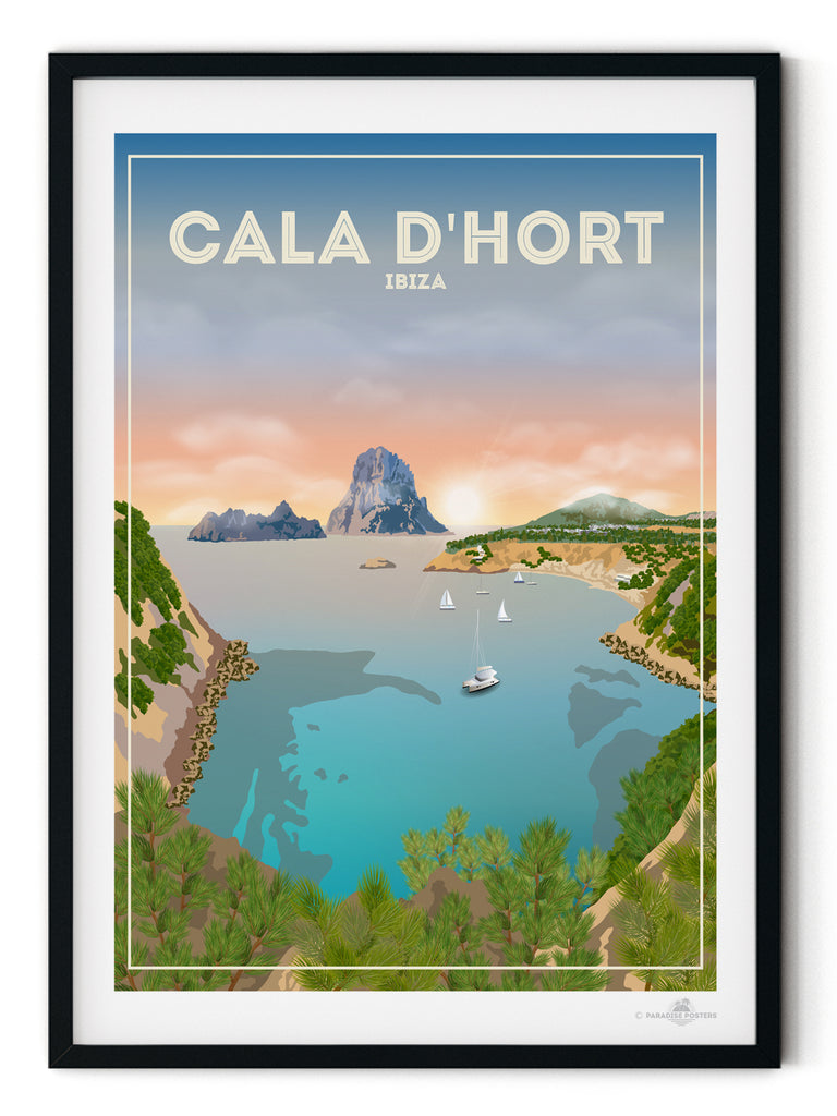 Cala D'hort Ibiza Poster Print Ibiza