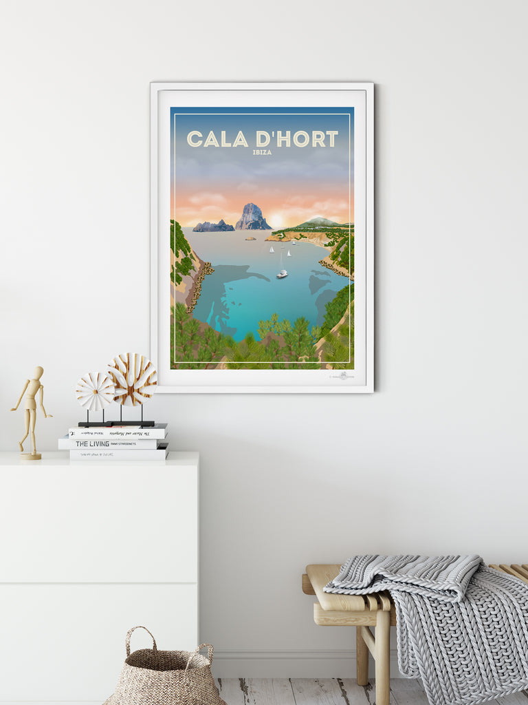 Cala D'hort Ibiza Poster Print Ibiza