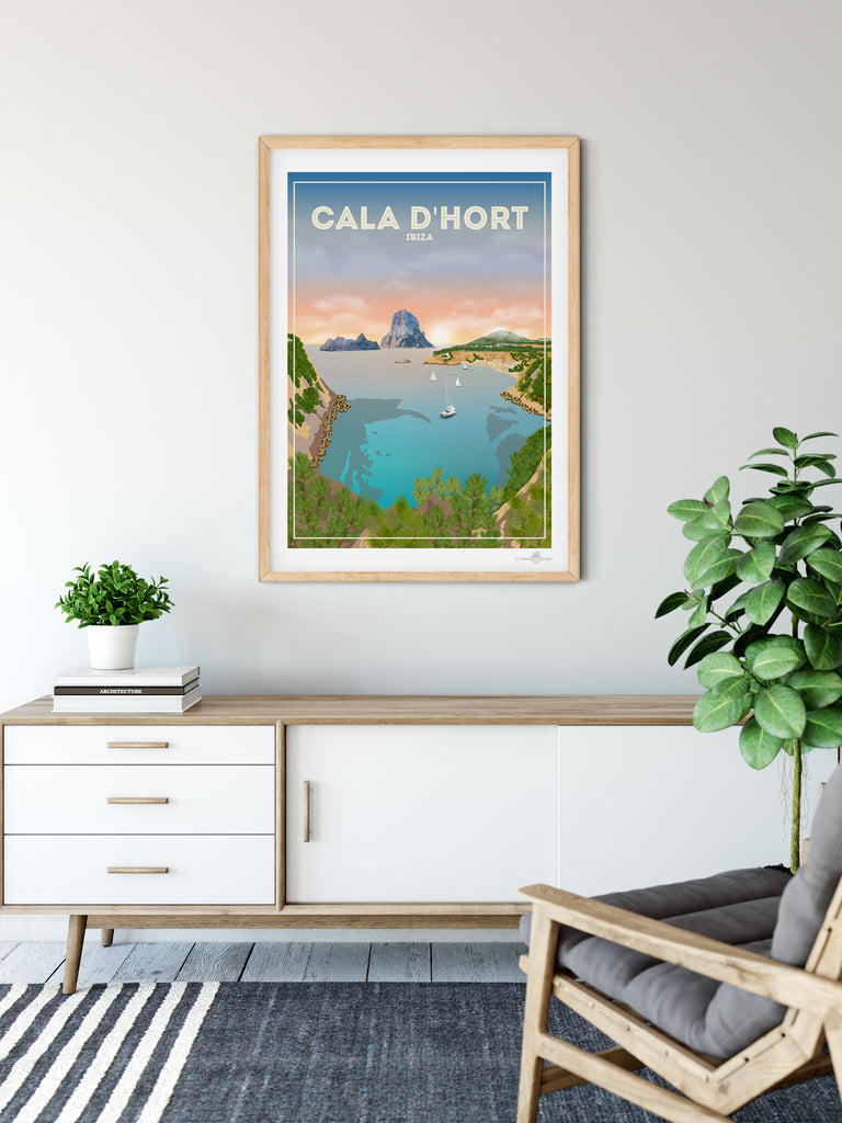 Cala D'hort Ibiza Poster Print Ibiza