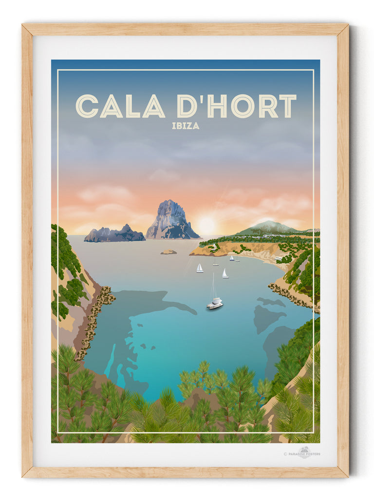 Cala D'hort Ibiza Poster Print Ibiza