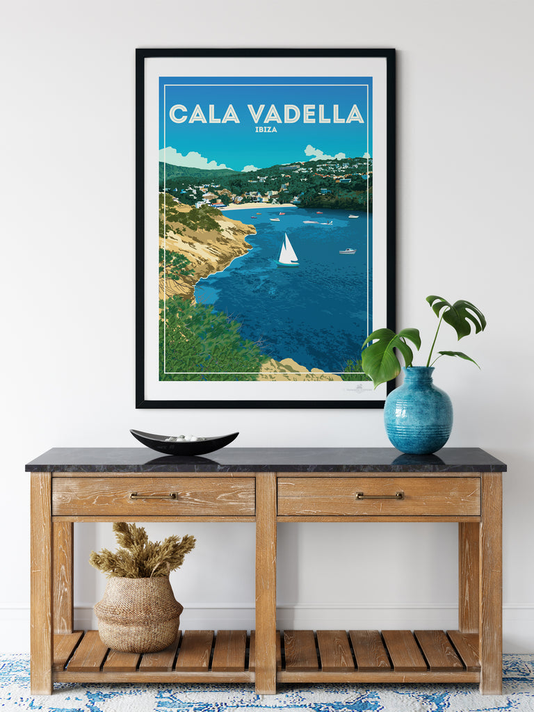Cala Valella Ibiza poster print - Paradise Posters