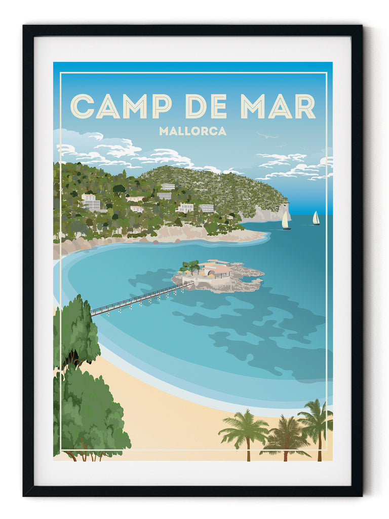 Camp De Mar Mallorca poster print - Paradise Posters