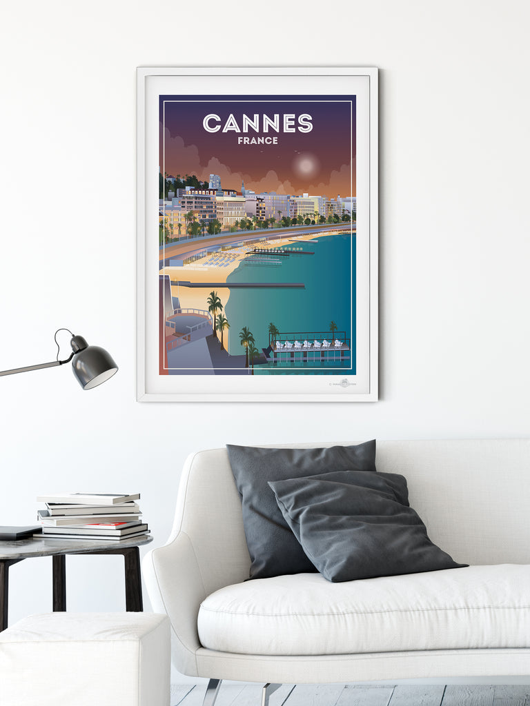 Cannes France poster print - Paradise Posters